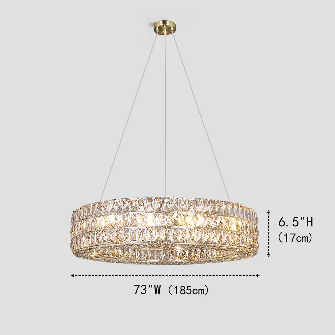 Gadsden Halo Crystal Ring Chandelier