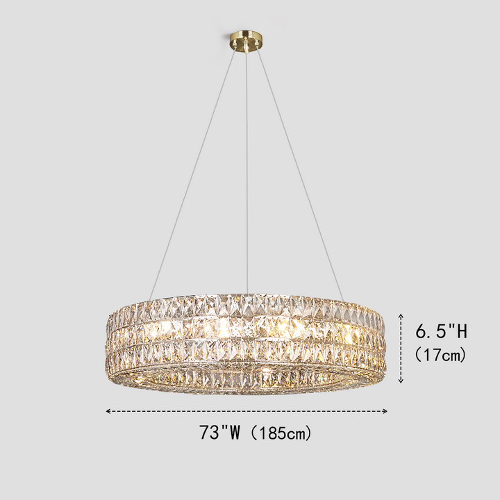 Gadsden Halo Crystal Ring Chandelier