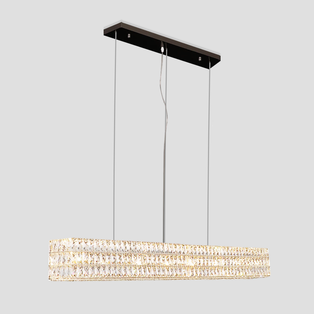 Gadsden Halo Rectangular Crystal Chandelier