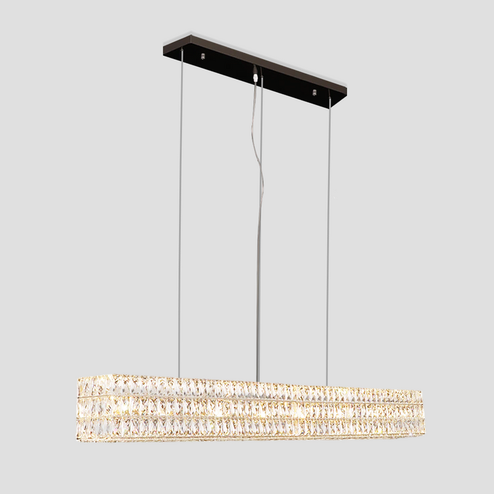 Gadsden Halo Rectangular Crystal Chandelier