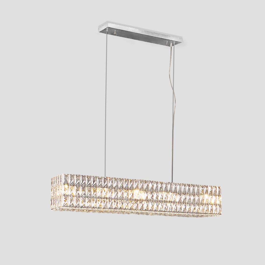 Gadsden Halo Rectangular Crystal Chandelier