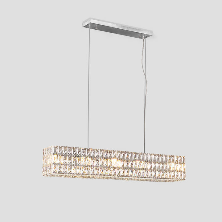 Gadsden Halo Rectangular Crystal Chandelier