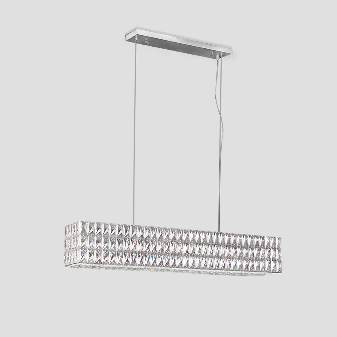 Gadsden Halo Rectangular Crystal Chandelier