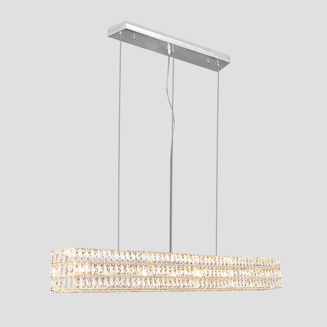 Gadsden Halo Rectangular Crystal Chandelier