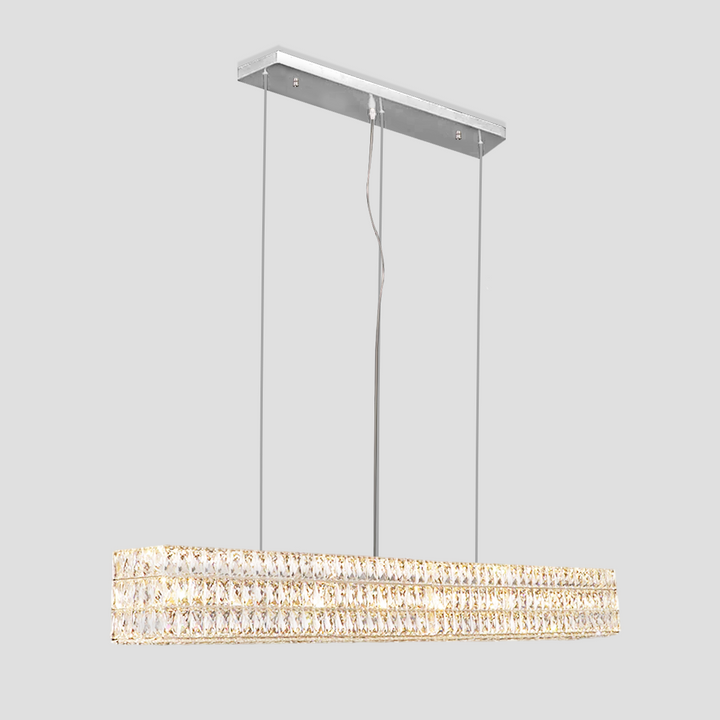 Gadsden Halo Rectangular Crystal Chandelier