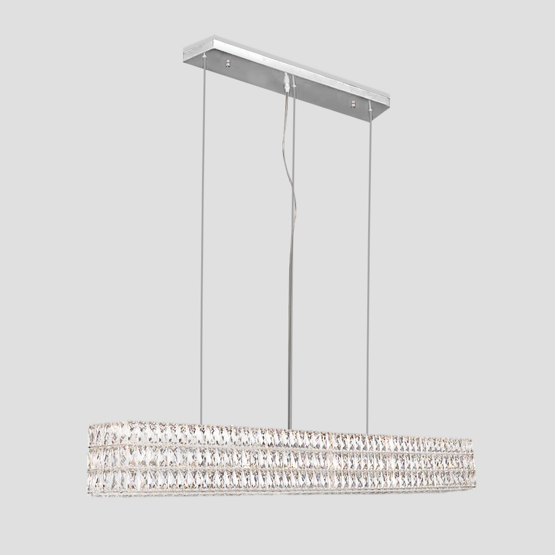Gadsden Halo Rectangular Crystal Chandelier