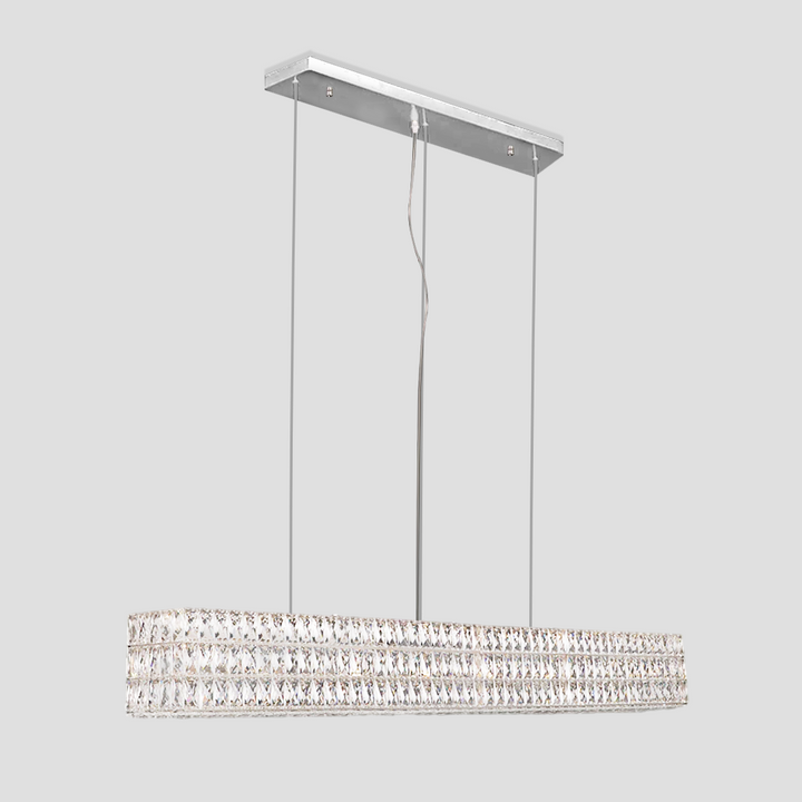 Gadsden Halo Rectangular Crystal Chandelier