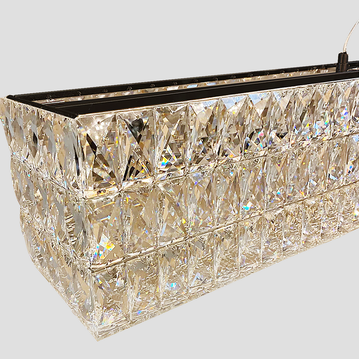 Gadsden Halo Rectangular Crystal Chandelier