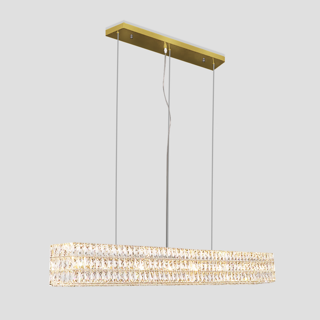 Gadsden Halo Rectangular Crystal Chandelier