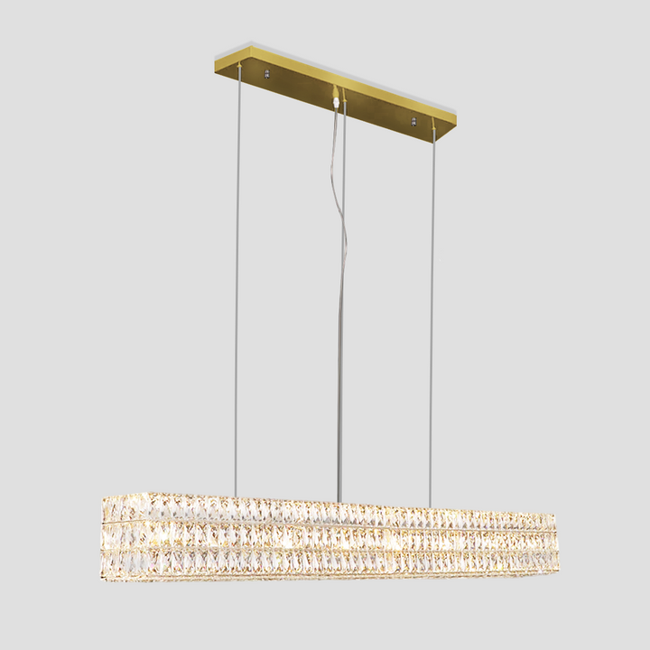 Gadsden Halo Rectangular Crystal Chandelier