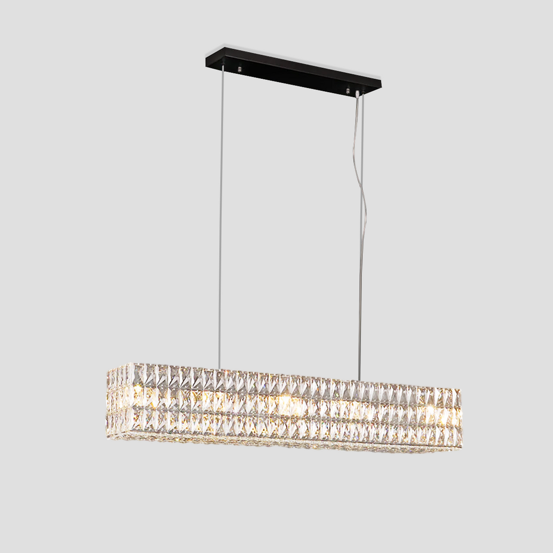 Gadsden Halo Rectangular Crystal Chandelier