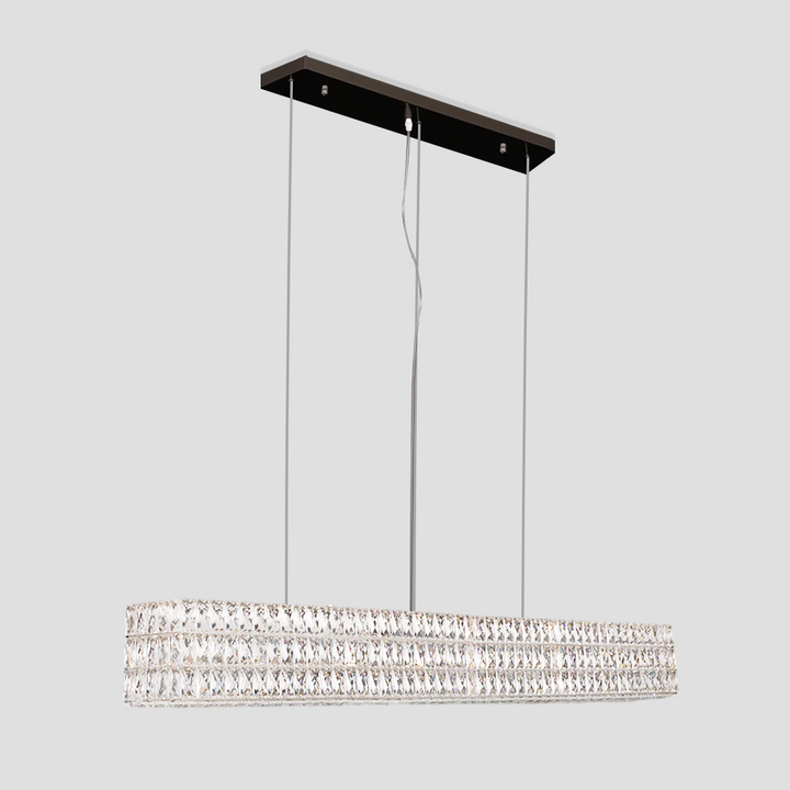 Gadsden Halo Rectangular Crystal Chandelier