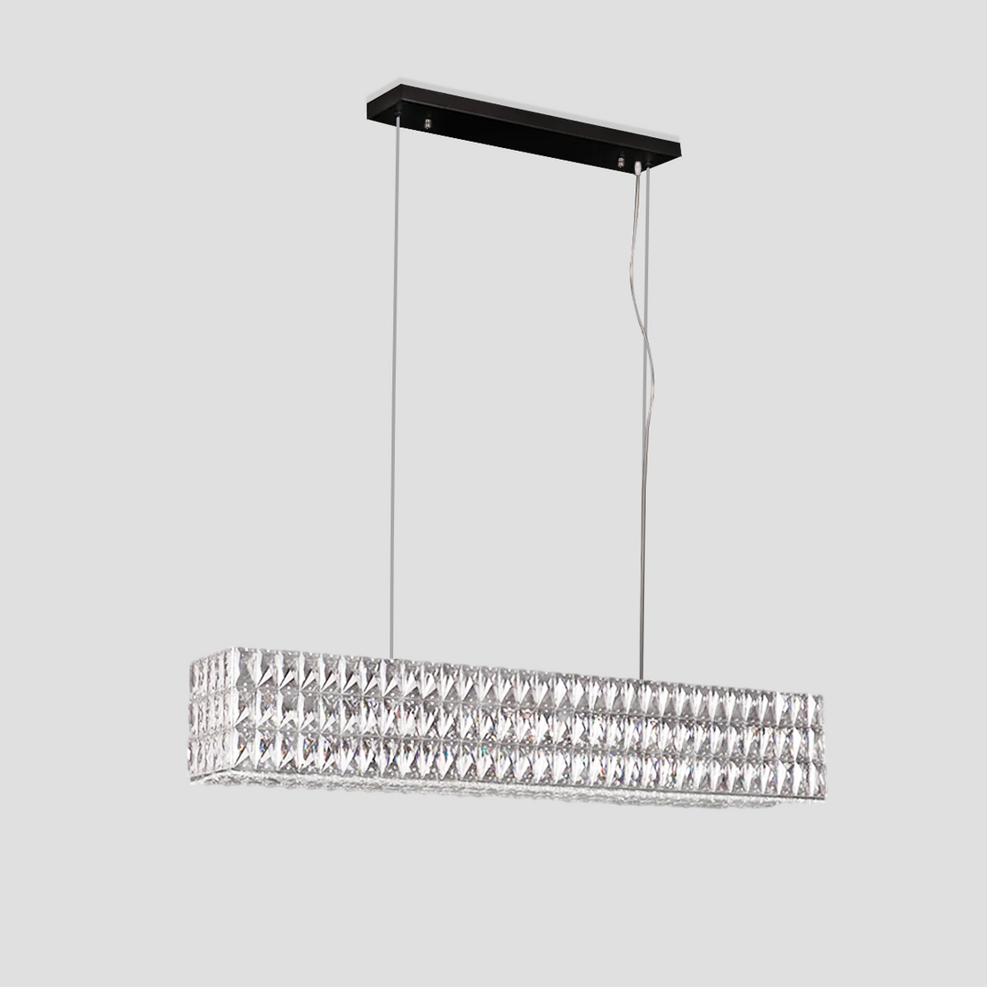 Gadsden Halo Rectangular Crystal Chandelier
