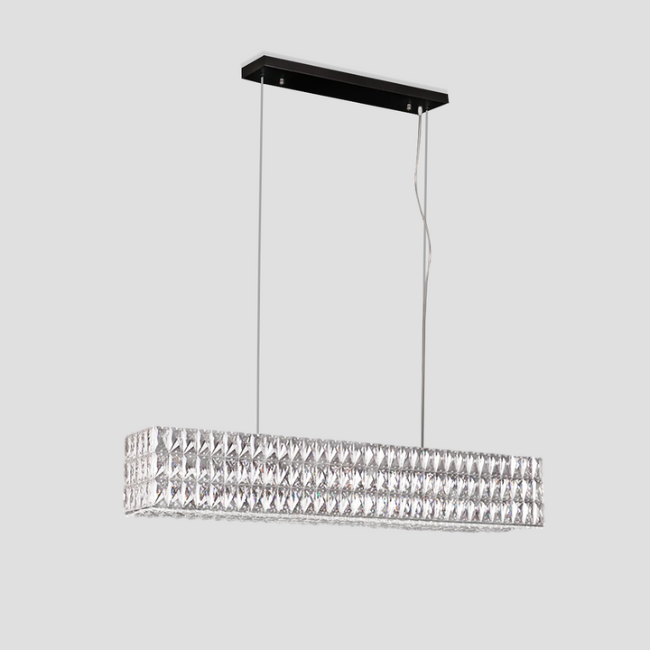 Gadsden Halo Rectangular Crystal Chandelier