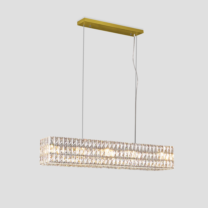 Gadsden Halo Rectangular Crystal Chandelier