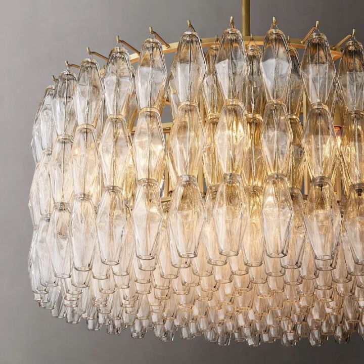 Vicky Clear Glass Round Chandelier 37"