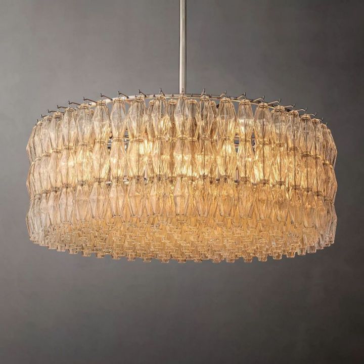 Vicky Clear Glass Round Chandelier 47"