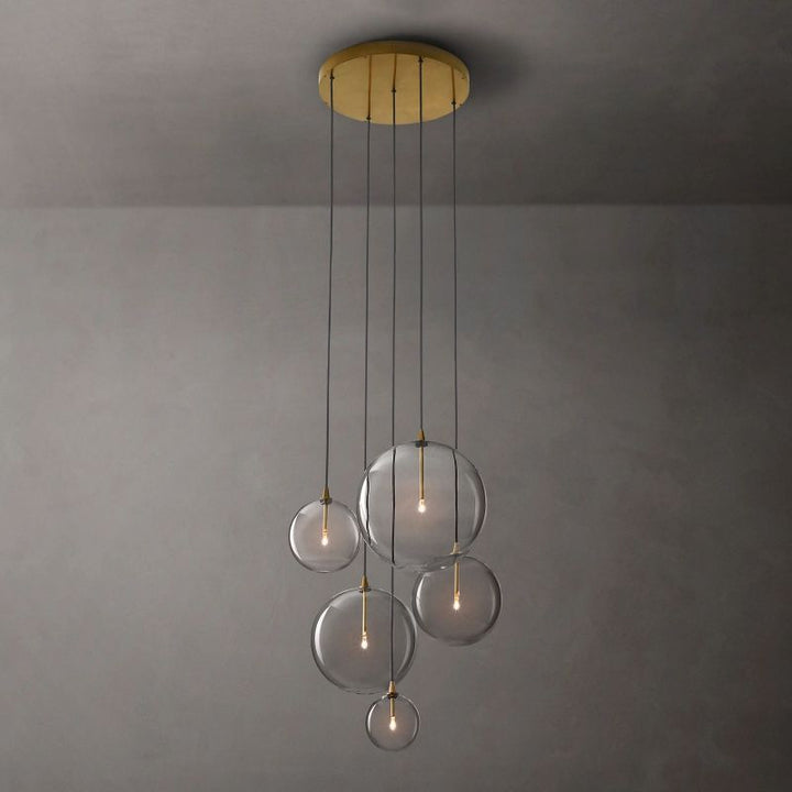 Gale Glass Globe Mobile Cluster  Bed Room Chandelier 28"