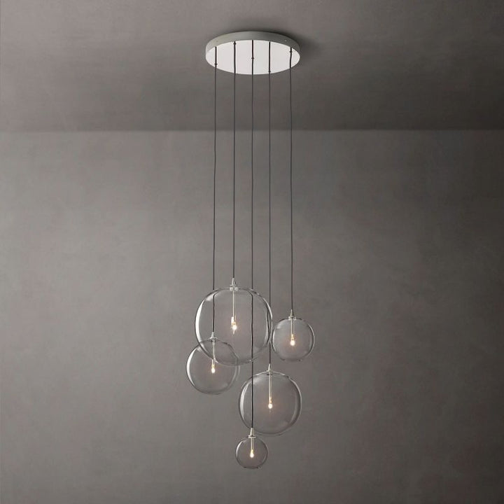 Gale Glass Globe Mobile Cluster  Bed Room Chandelier 28"