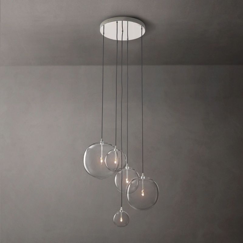 Gale Glass Globe Mobile Cluster  Bed Room Chandelier 28"