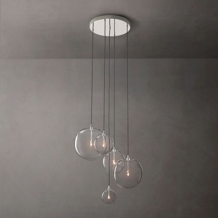 Gale Glass Globe Mobile Cluster  Bed Room Chandelier 28"