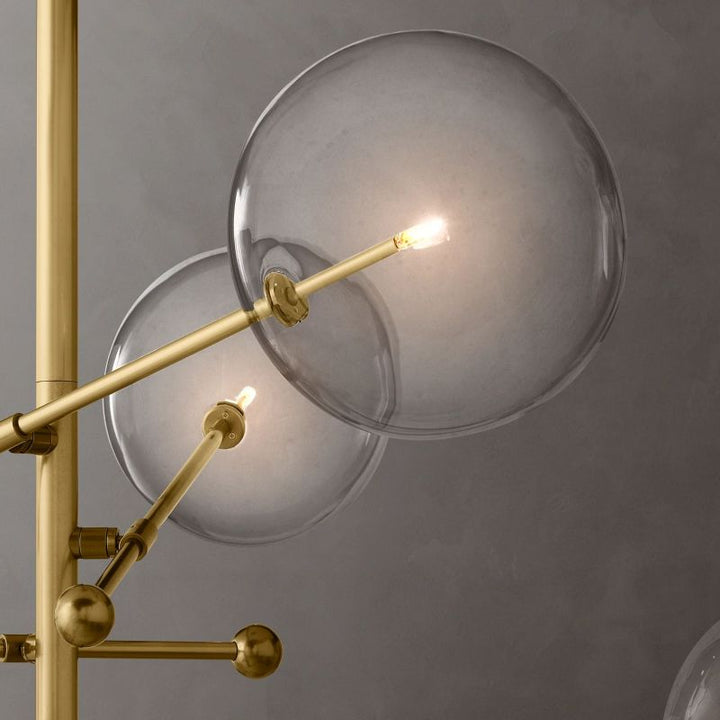 Gale Glass Globe Mobile Six-arm  Living Room Chandelier 55"