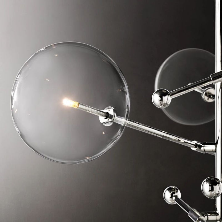 Gale Glass Globe Mobile Six-arm  Living Room Chandelier 55"