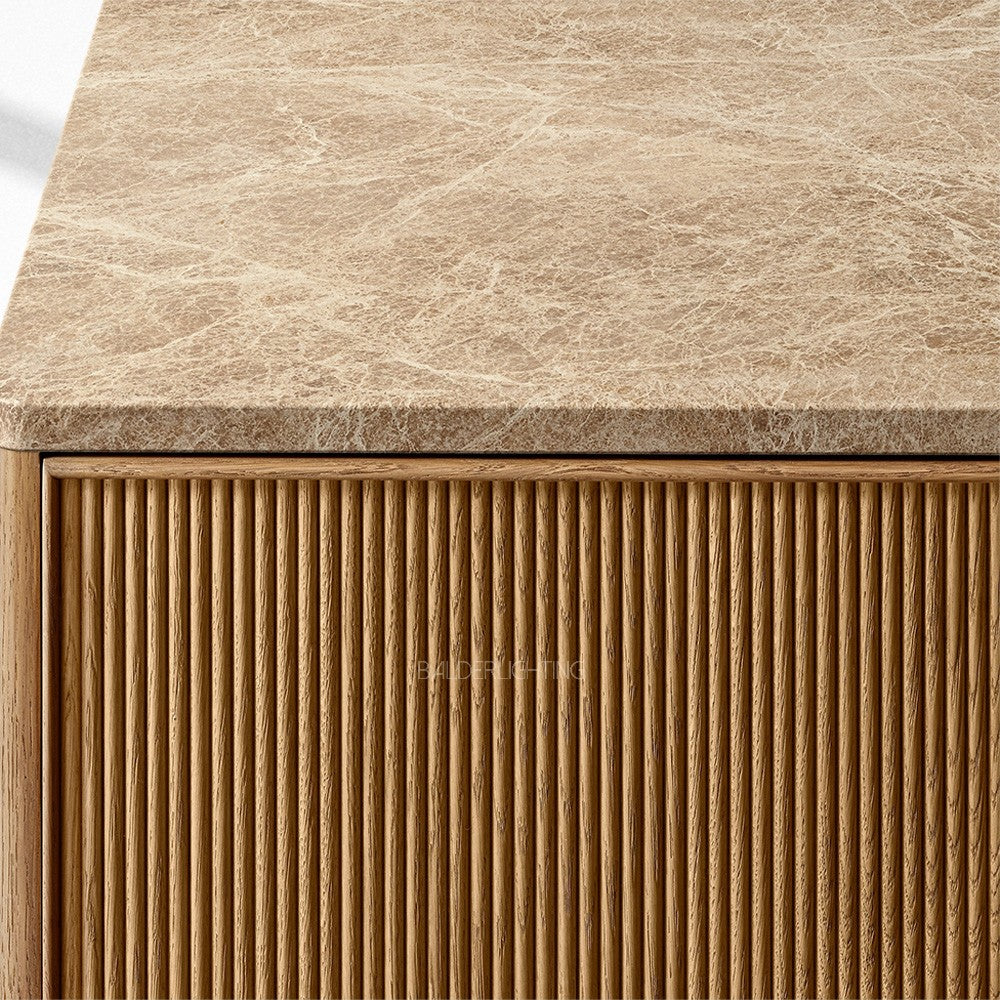 Ganvieve Emperador Reeded 4-door Sideboard