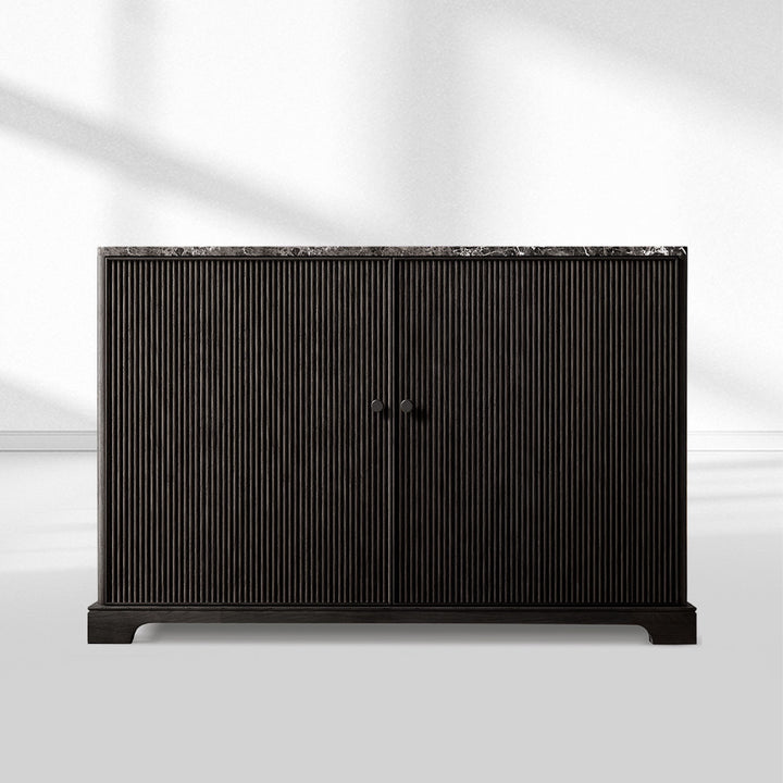 Ganvieve Emperador Reeded Double-Door Sideboard