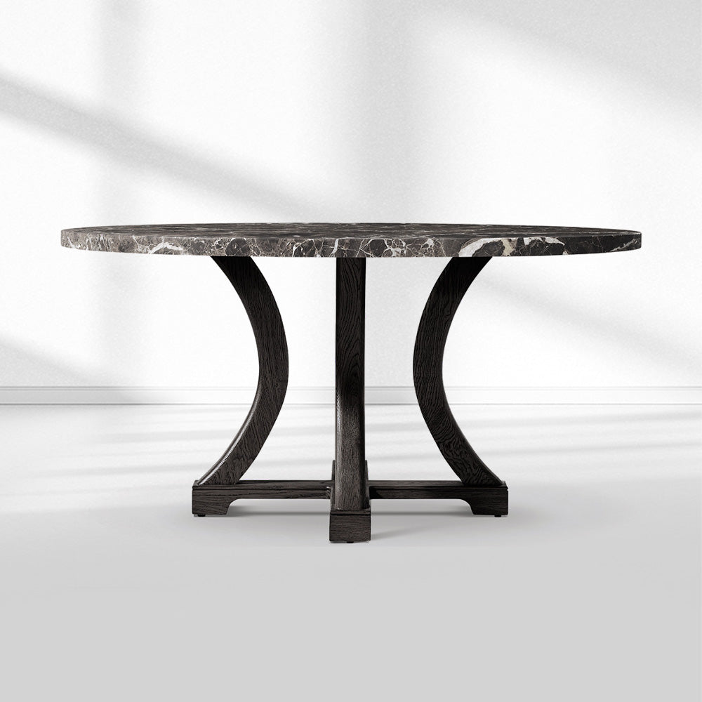 Ganvieve Emperador Round Dining Table