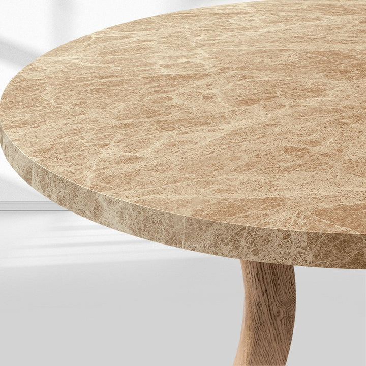 Ganvieve Emperador Round Dining Table
