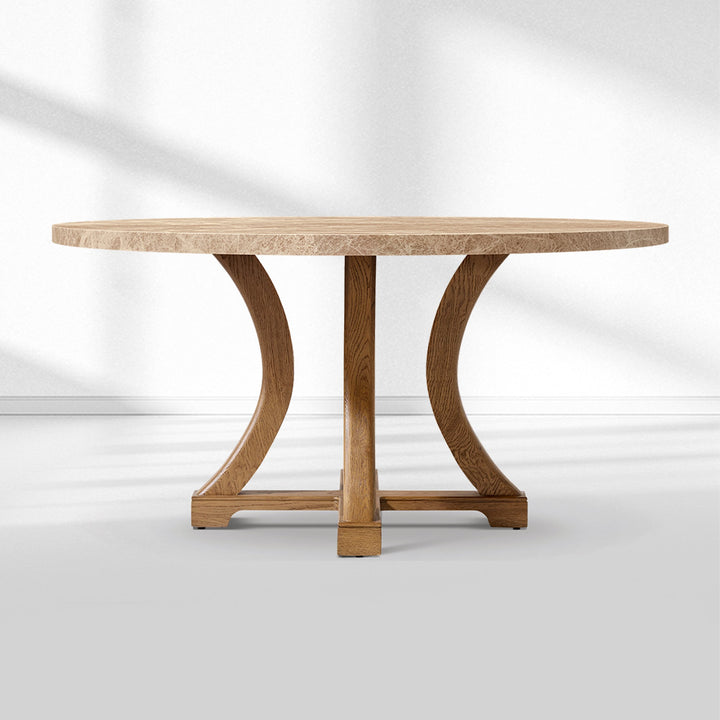 Ganvieve Emperador Round Dining Table