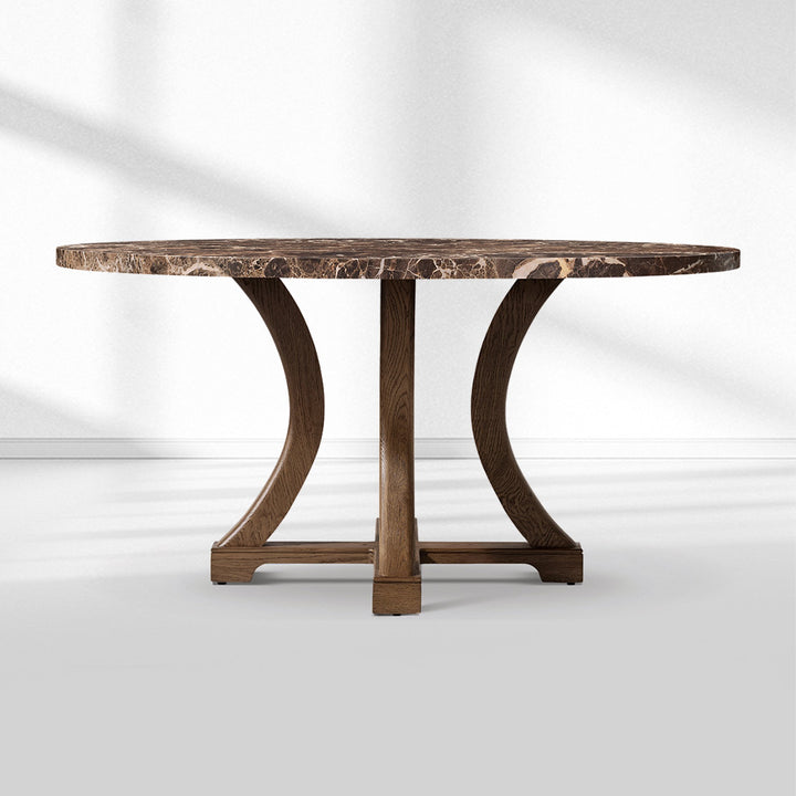 Ganvieve Emperador Round Dining Table