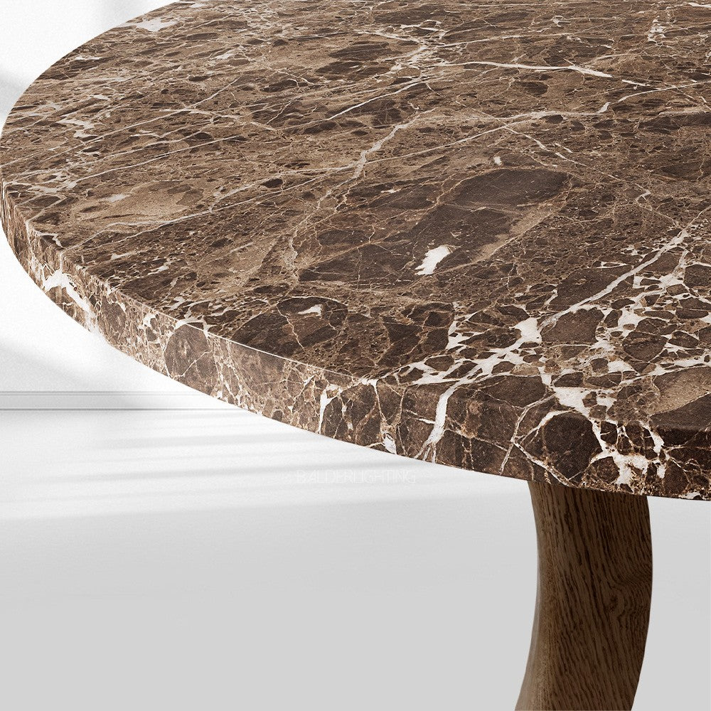 Ganvieve Emperador Round Dining Table