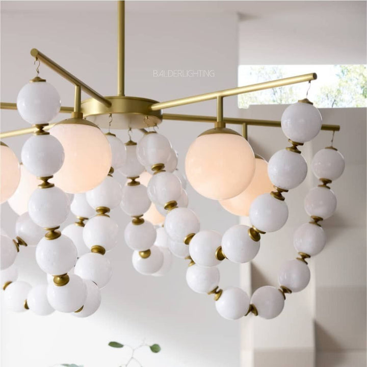 Genvan Glass Round Chandelier 42"