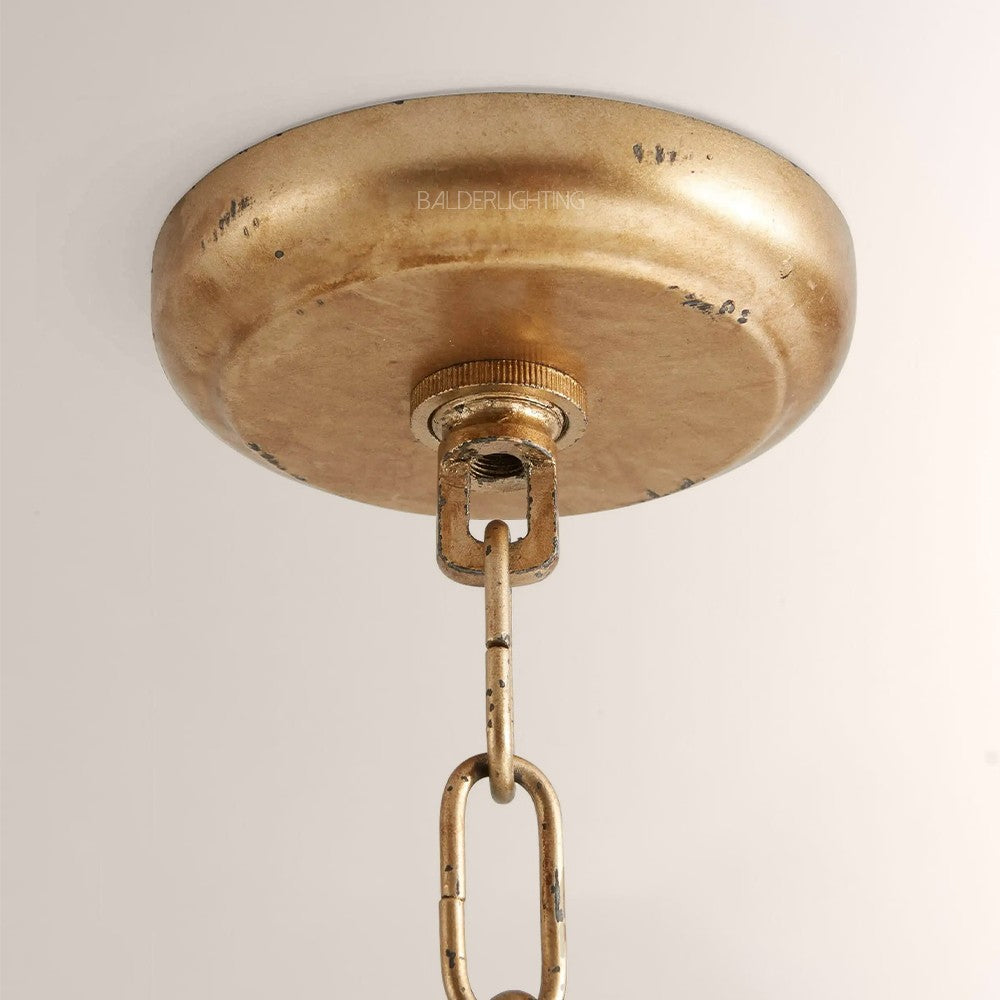Geosu Metal Four-Light Chandelier 30"