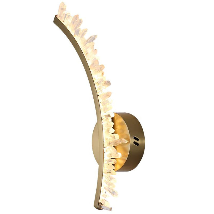 Gina Rock Crystal Bracket Wall Sconce（Silver Finish）