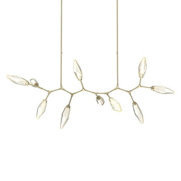 Gina Crystal Modern Branch LED Linear Chandelier