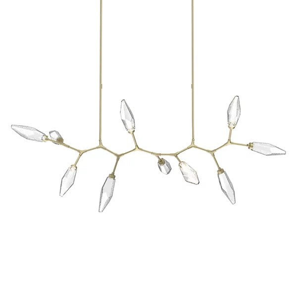 Gina Crystal Modern Branch LED Linear Chandelier