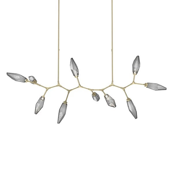 Gina Crystal Modern Branch LED Linear Chandelier