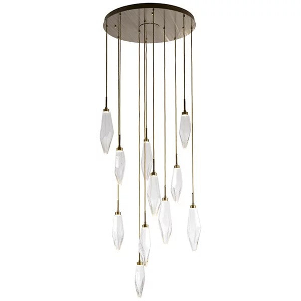 Gina Crystal Round Multi Light LED Pendant