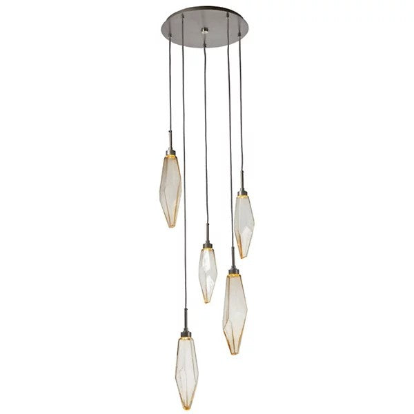 Gina Crystal Round Multi Light LED Pendant