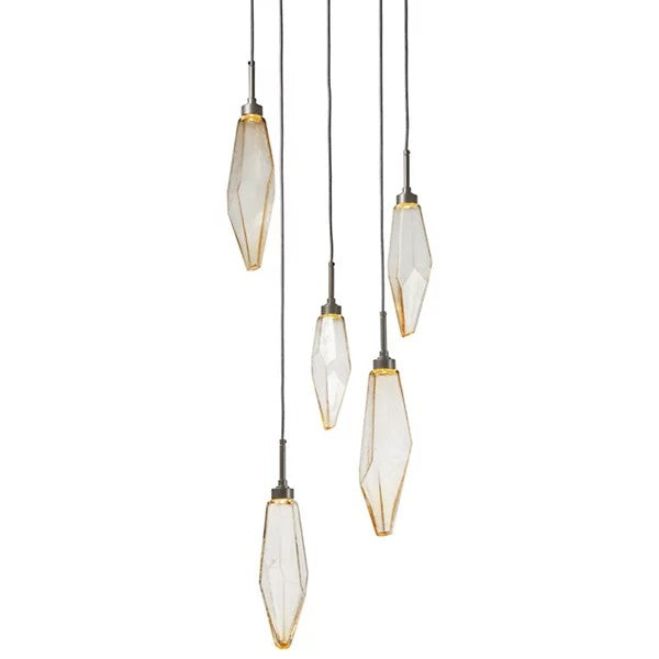 Gina Crystal Round Multi Light LED Pendant