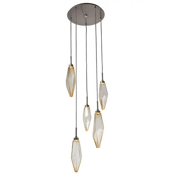 Gina Crystal Round Multi Light LED Pendant