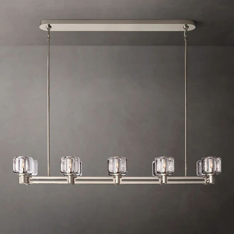 Gindy Crystal Linear Chandelier 10 Lights 54"