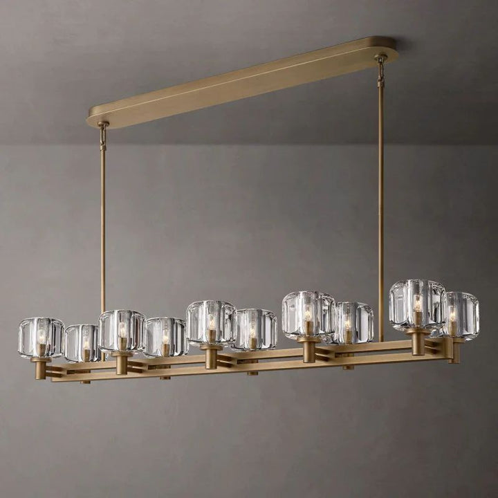 Gindy Crystal Linear Chandelier 10 Lights 54"