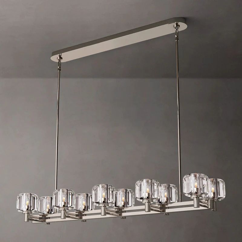Gindy Crystal Linear Chandelier 10 Lights 54"