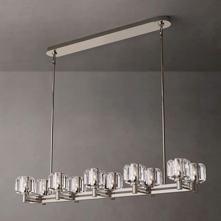 Gindy Crystal Linear Chandelier 10 Lights 54"