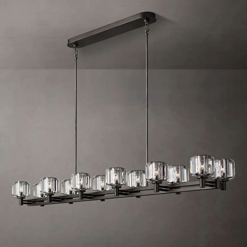 Gindy Crystal Linear Chandelier 12 Lights 72"
