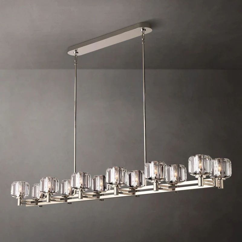 Gindy Crystal Linear Chandelier 12 Lights 72"